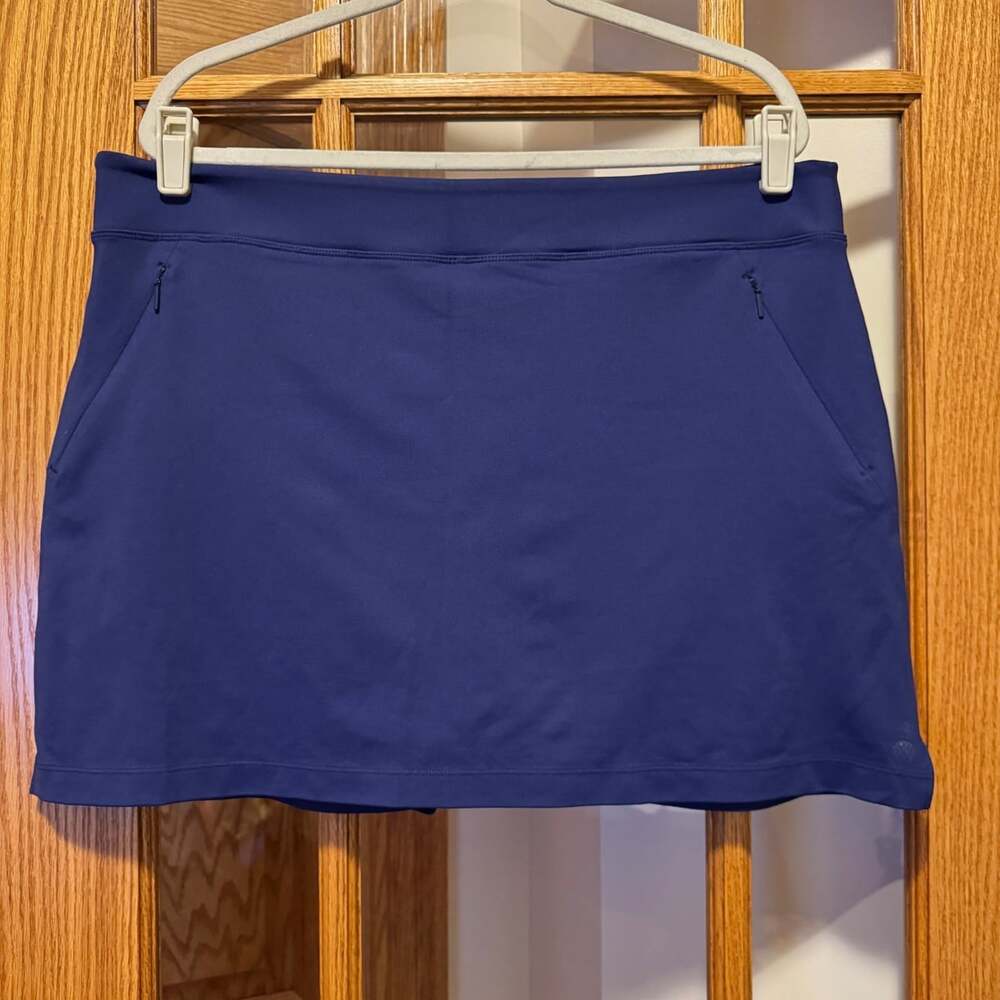 EUC TOMMY BAHAMA SZ L AUBREY ISLAND ZONE SKORT SKIRT NAVY BLUE ATHLEISURE WEAR